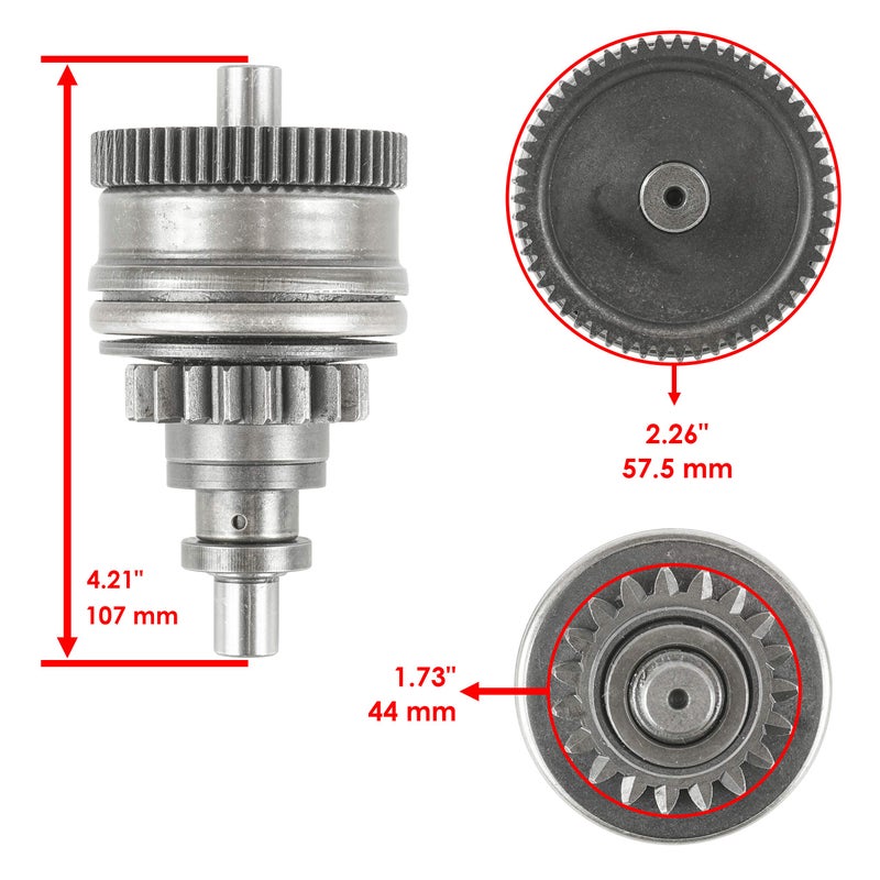 Caltric Starter & Bendix Drive Compatible with Polaris Ranger Xp 700 RZR 800 2005-2009 - Image 3